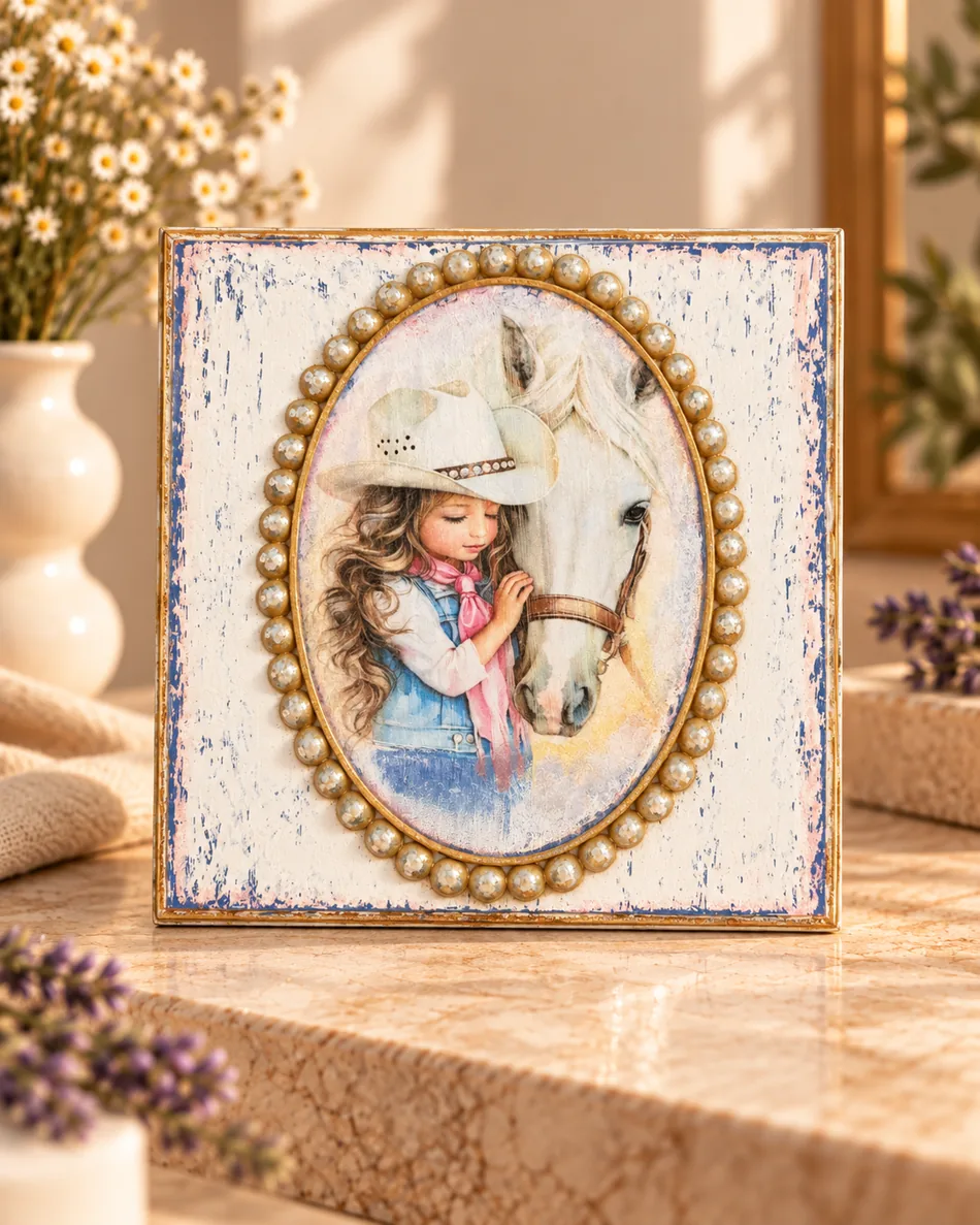 Vintage wooden plaque